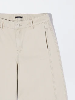 PARFOIS Pantal&oacute;n Ancho De Algod&oacute;n Crudo Discount