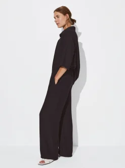 PARFOIS Pantalón Cintura Elástica Negro Discount
