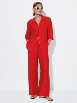 PARFOIS Pantalón Cintura Elástica Rojo Store