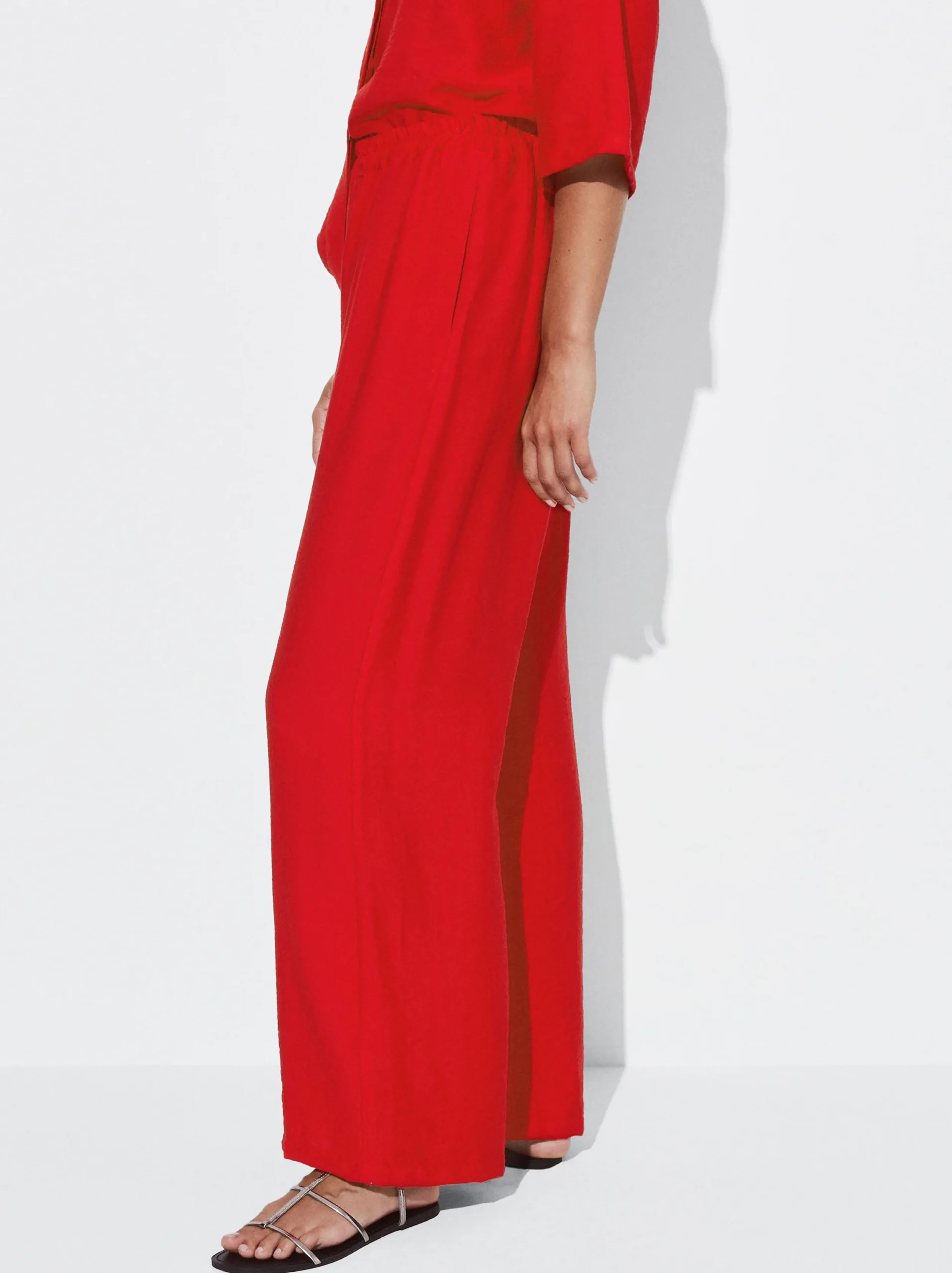 PARFOIS Pantalón Cintura Elástica Rojo Store
