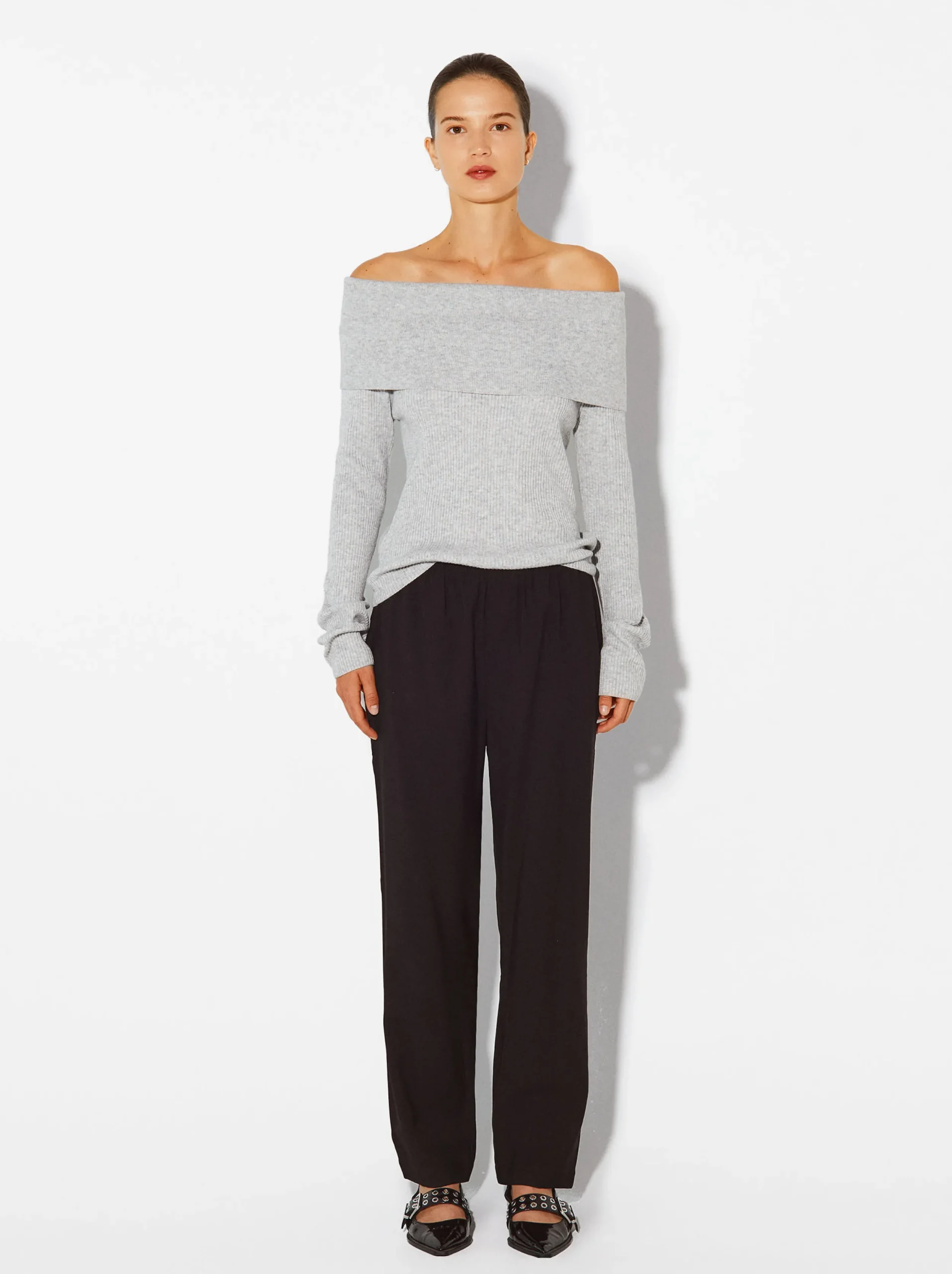 PARFOIS Pantalón Cintura Elástica Negro Discount