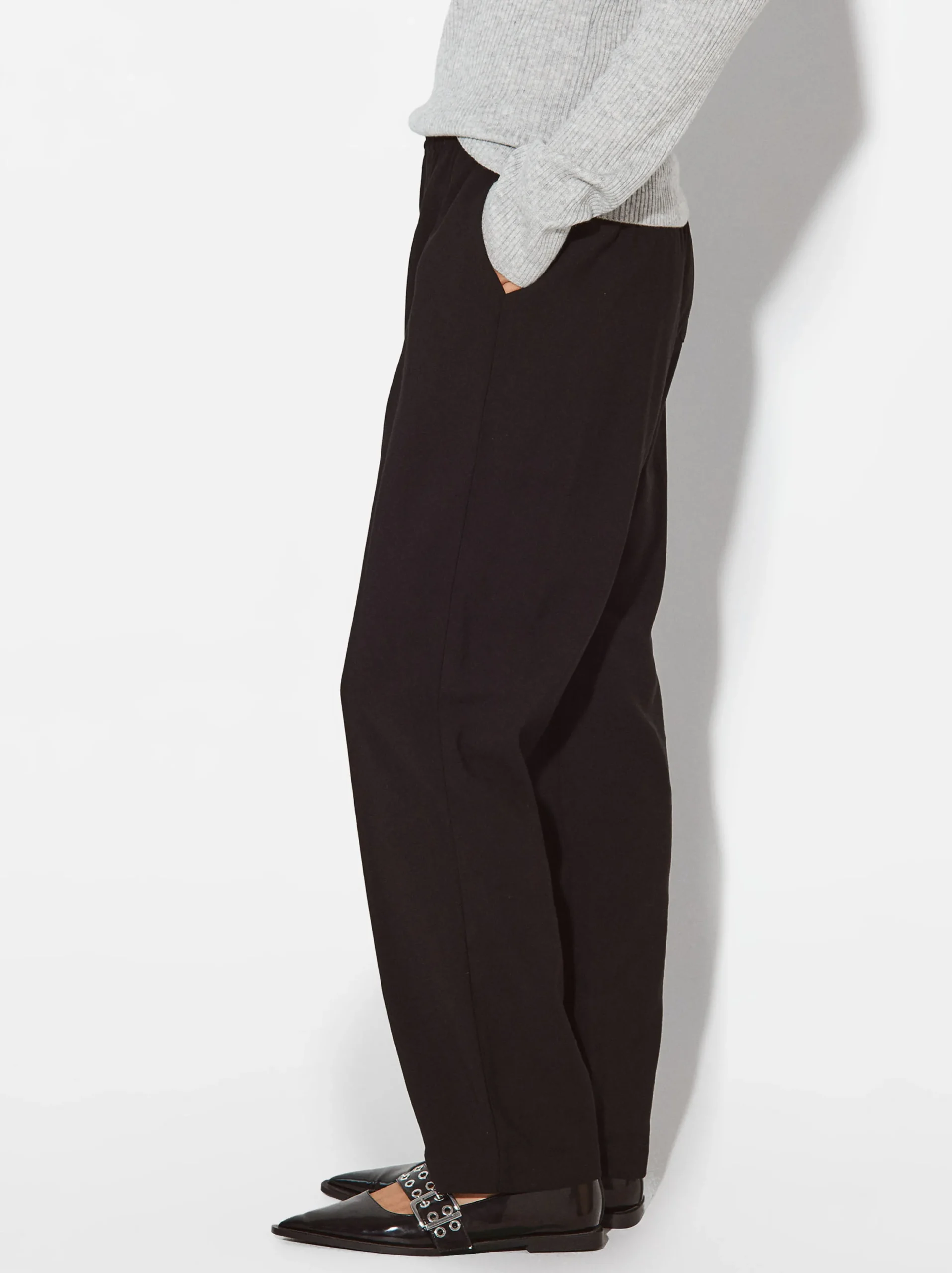 PARFOIS Pantalón Cintura Elástica Negro Discount