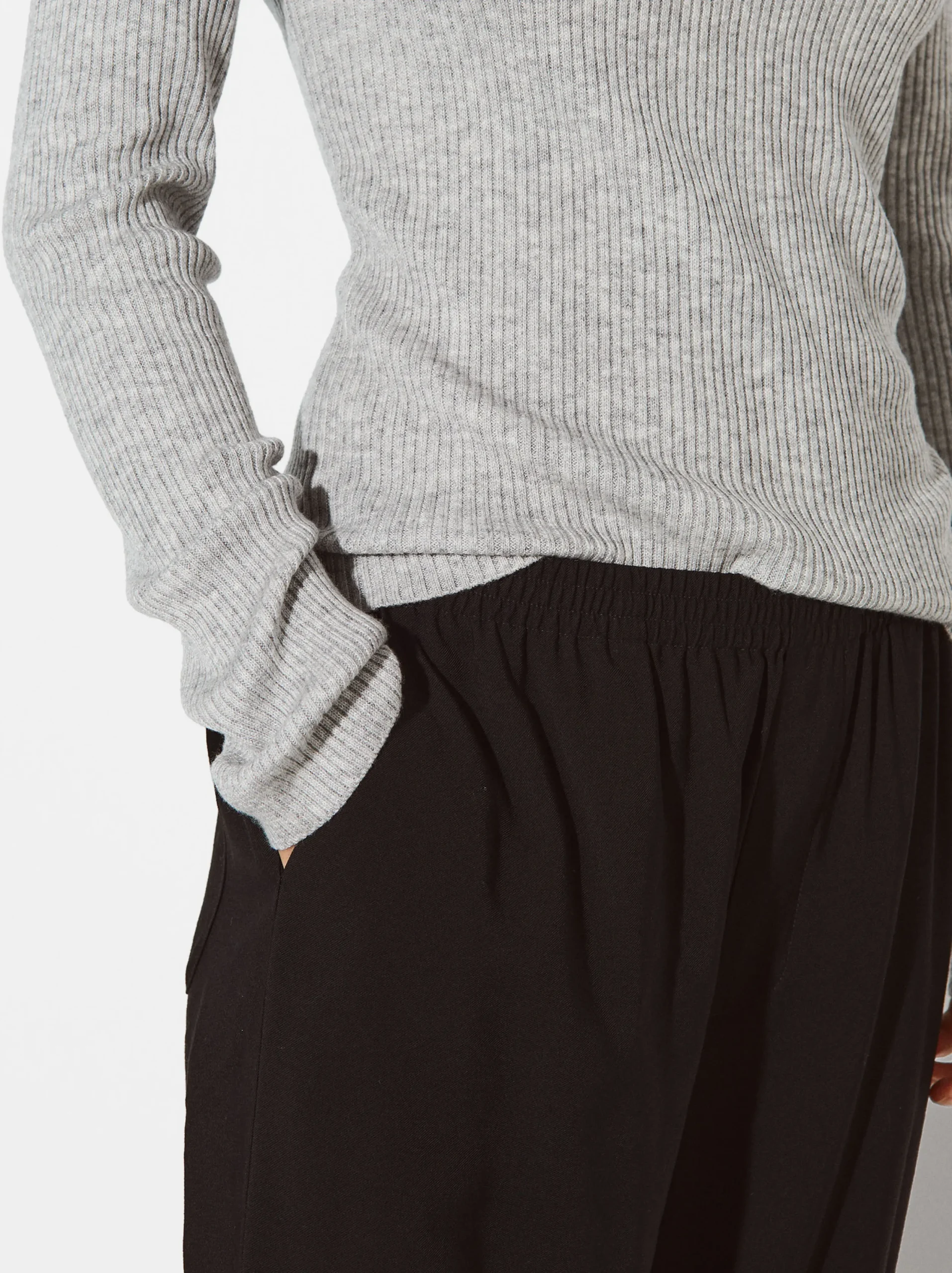 PARFOIS Pantalón Cintura Elástica Negro Discount