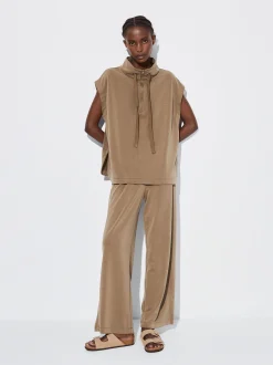 PARFOIS Pantalón Cintura Elástica Caqui Outlet