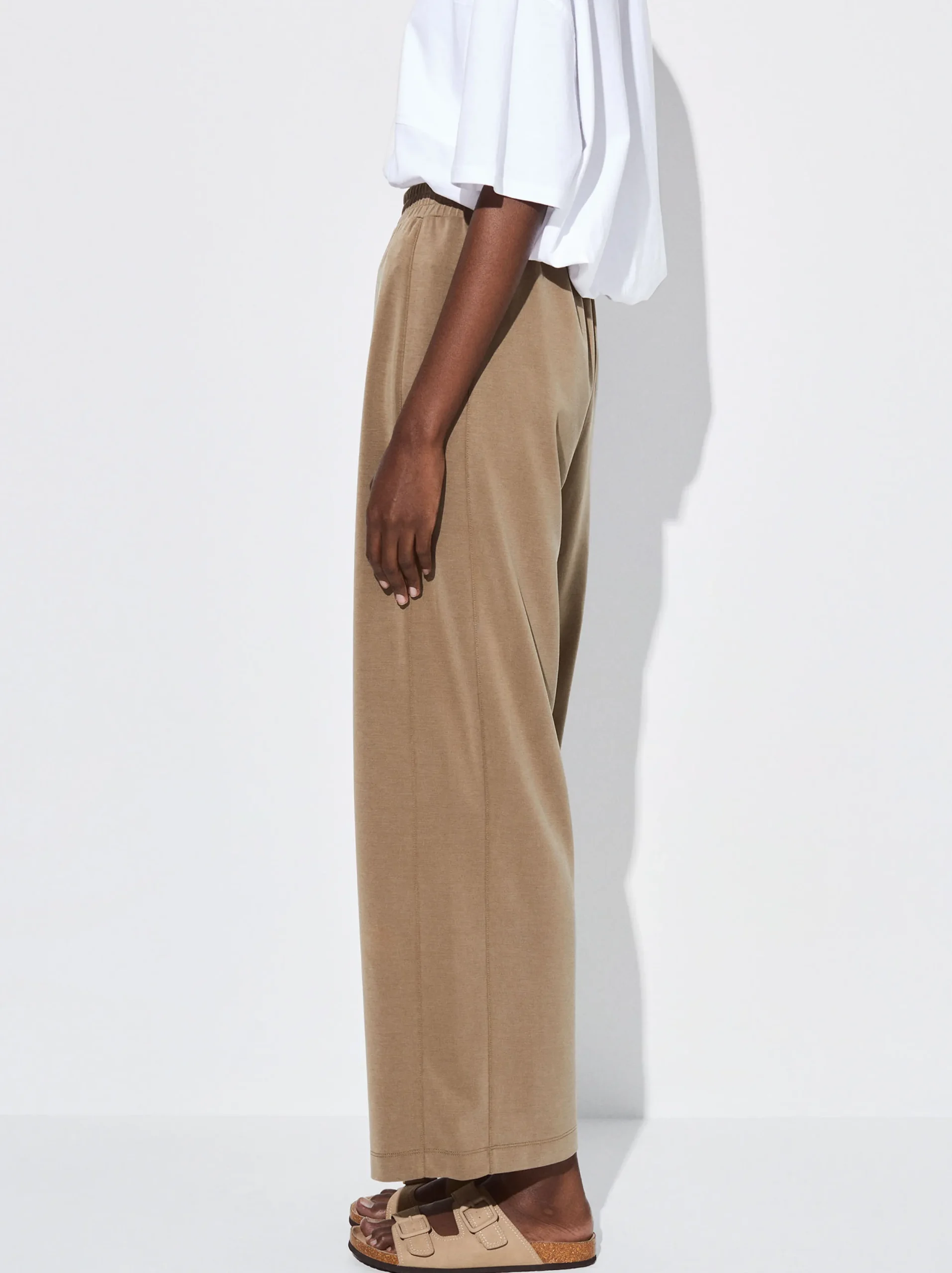 PARFOIS Pantalón Cintura Elástica Caqui Outlet