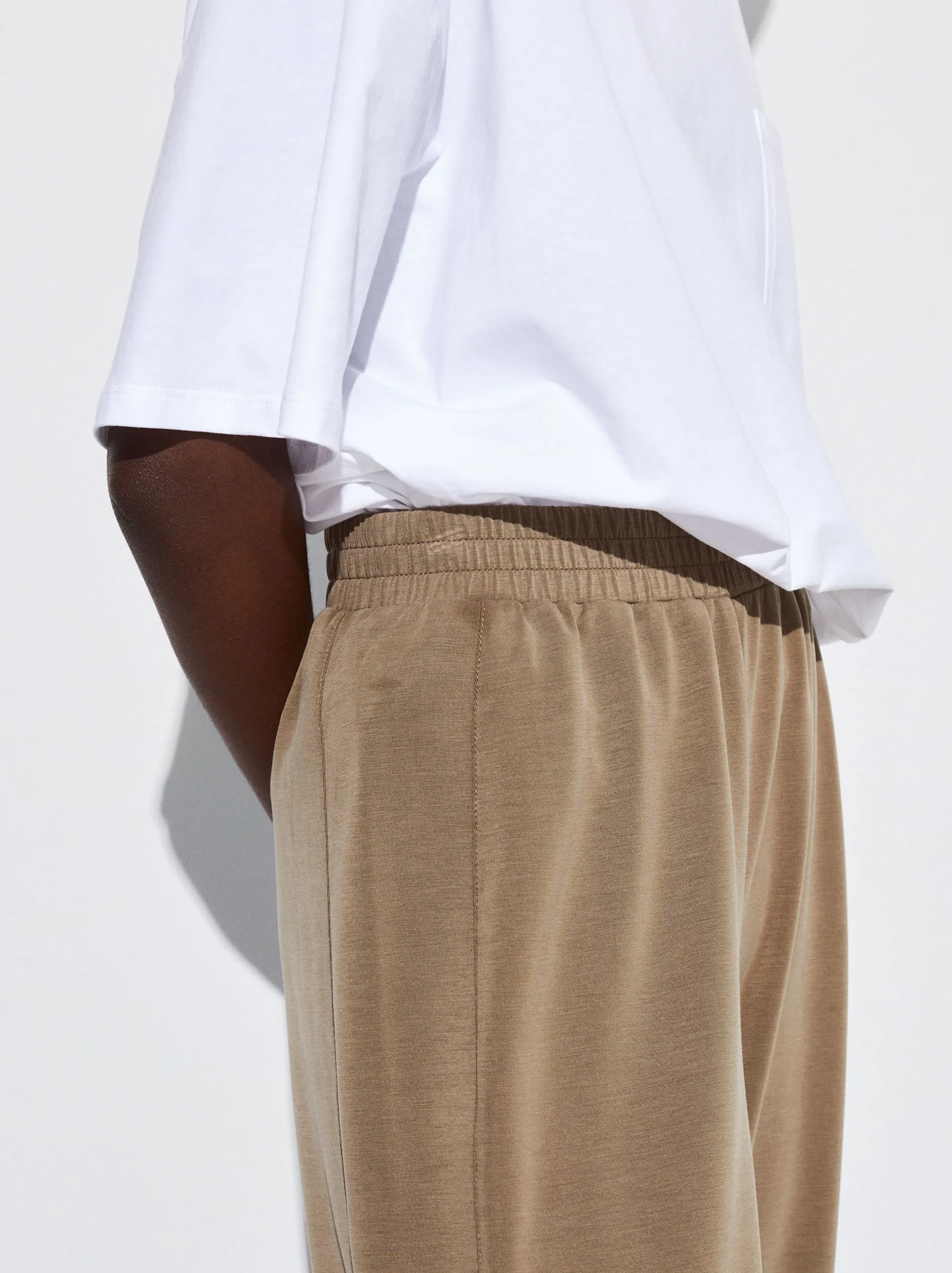 PARFOIS Pantalón Cintura Elástica Caqui Outlet