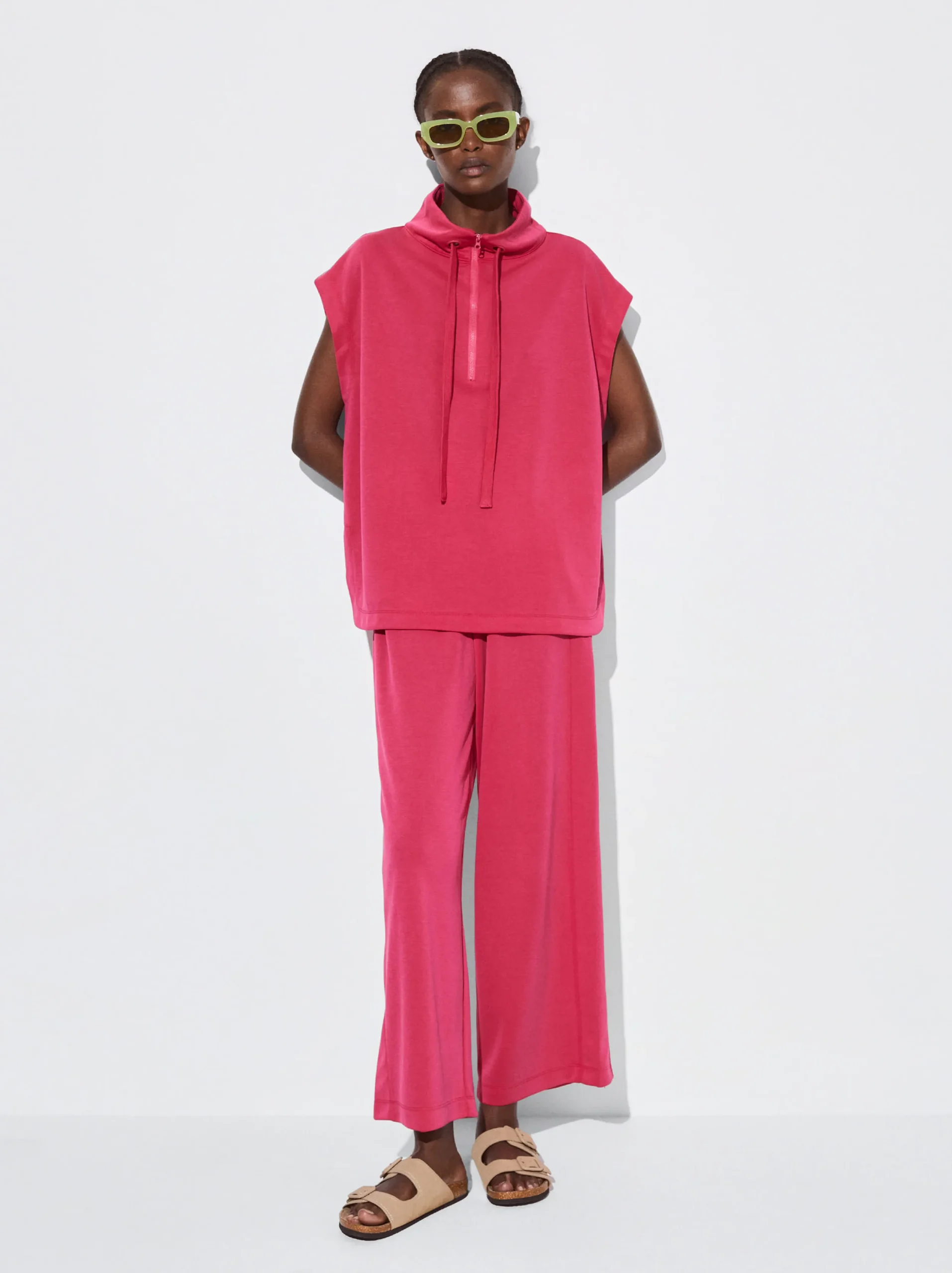 PARFOIS Pantalón Cintura Elástica Fucsia Cheap