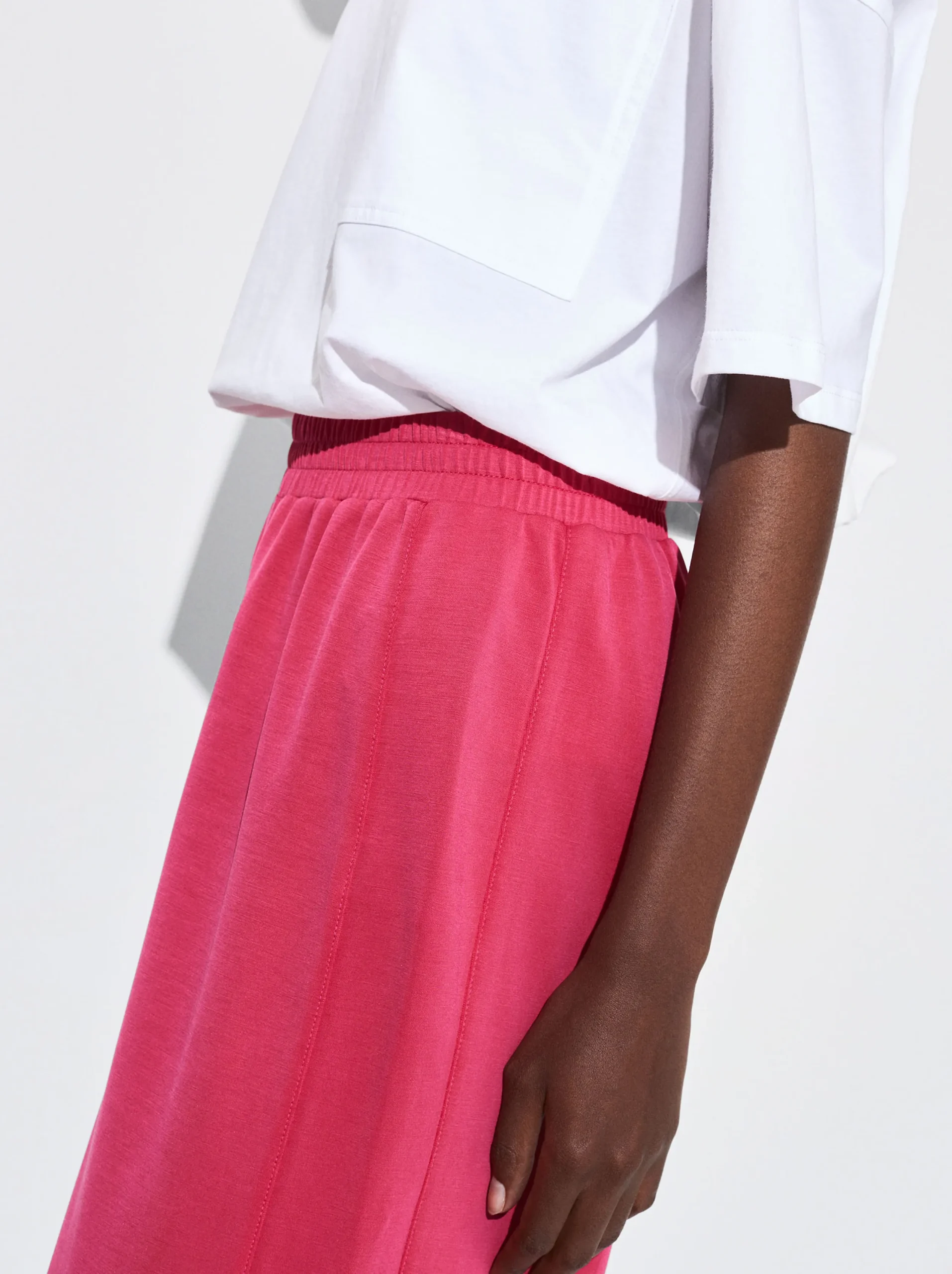 PARFOIS Pantalón Cintura Elástica Fucsia Cheap