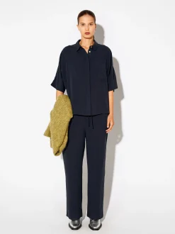 PARFOIS Pantalón De Lyocell Cintura Elástica Azul Online