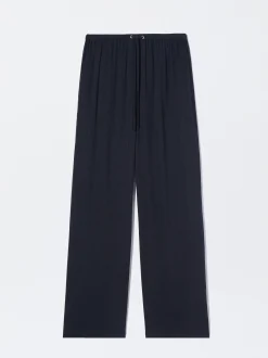 PARFOIS Pantalón De Lyocell Cintura Elástica Azul Online