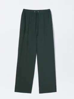 PARFOIS Pantalón De Lyocell Cintura Elástica Verde Flash Sale