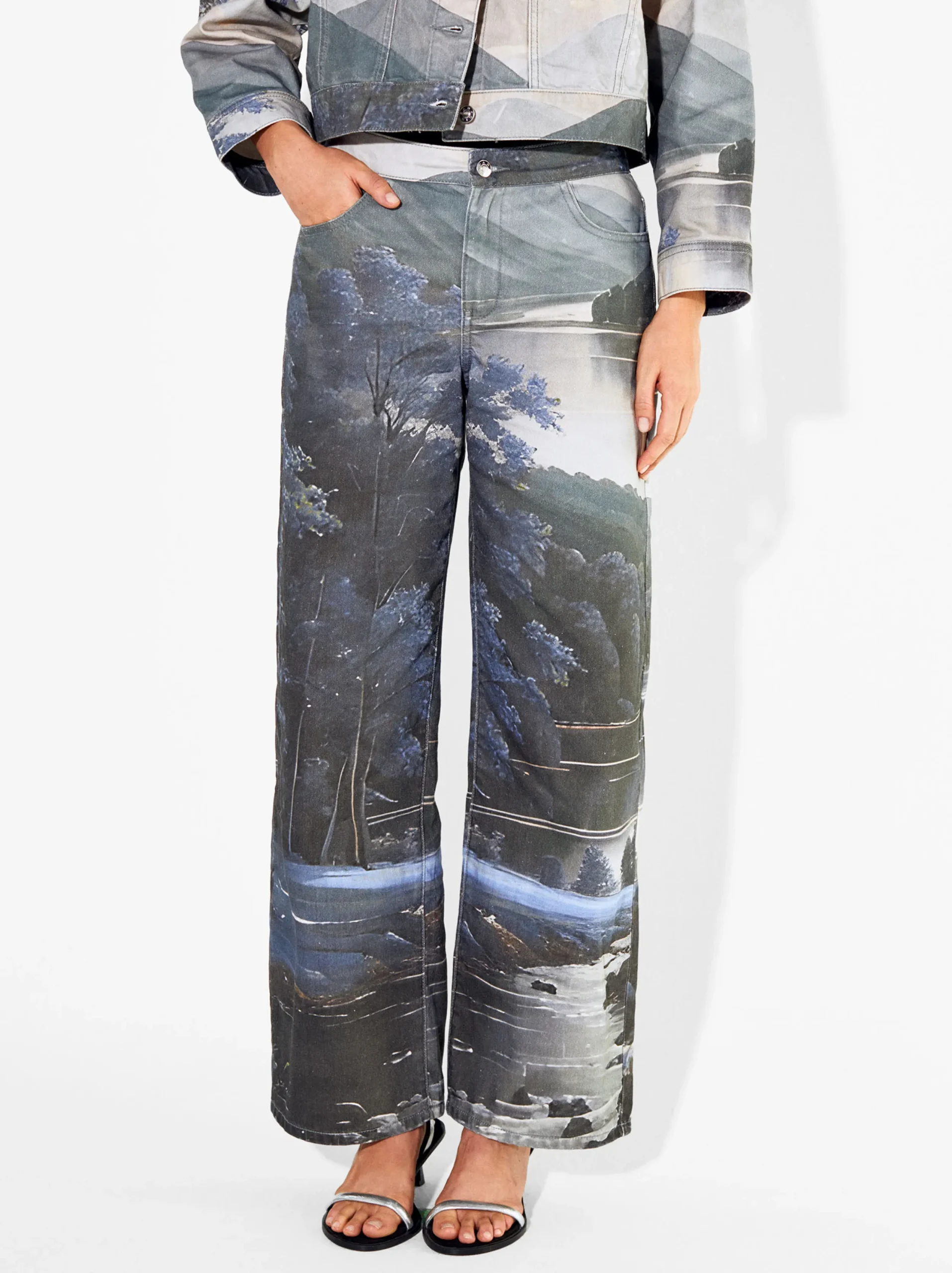 PARFOIS Pantalón Estampado 100% Algodón Multicor Hot