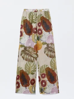 PARFOIS Pantal&oacute;n Estampado Algod&oacute;n Org&aacute;nico Multicor Best Sale
