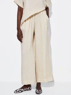 PARFOIS Pantal&oacute;n Fluido 100% Lino Crudo New