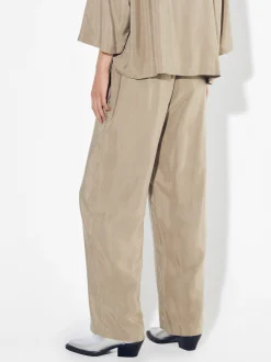 PARFOIS Pantalón Fluido Con Cintura Elástica Beige Sale