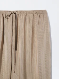 PARFOIS Pantalón Fluido Con Cintura Elástica Beige Sale