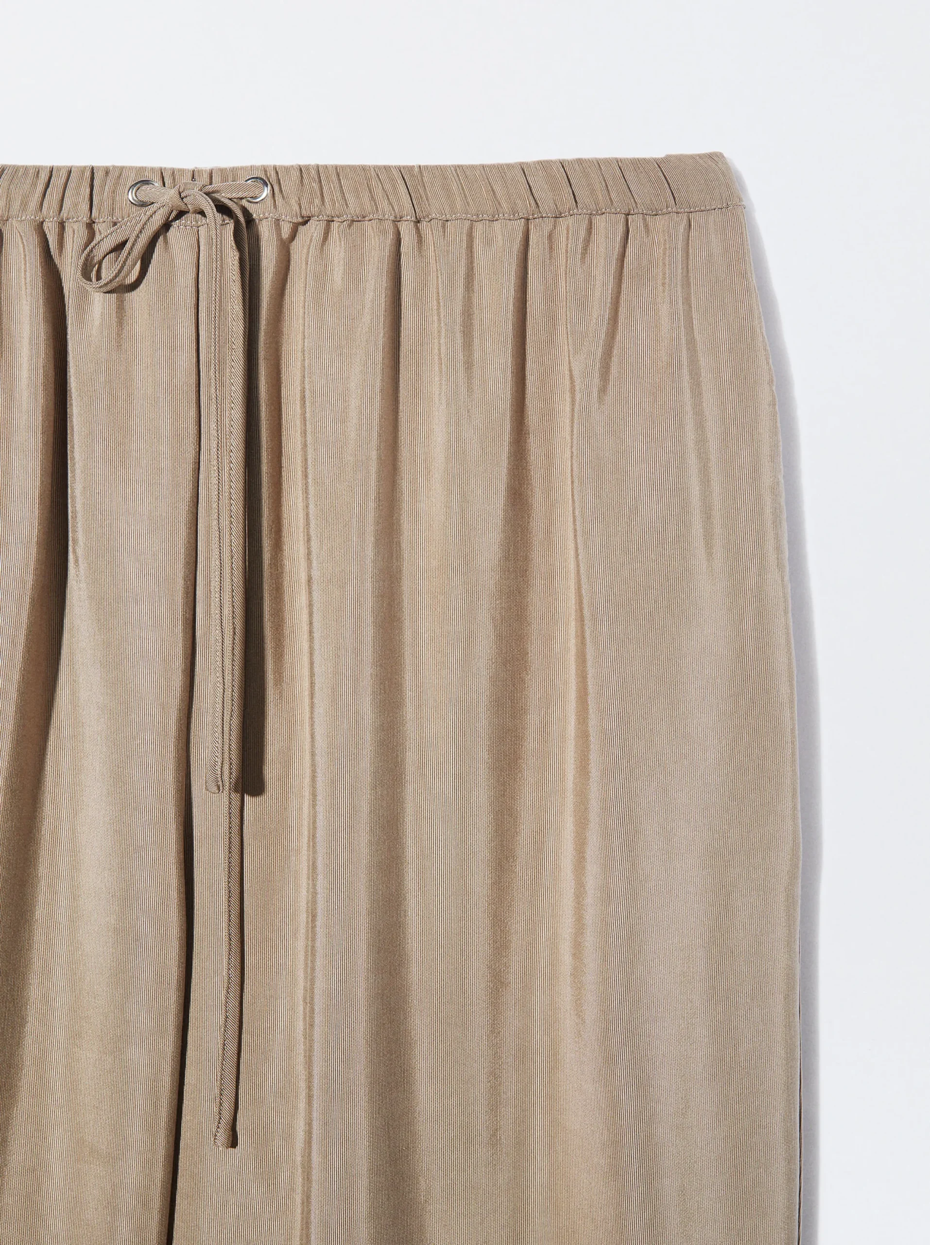 PARFOIS Pantalón Fluido Con Cintura Elástica Beige Sale