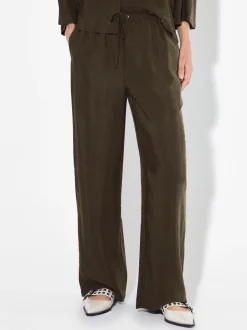 PARFOIS Pantal&oacute;n Fluido Con Cintura El&aacute;stica Caqui Discount