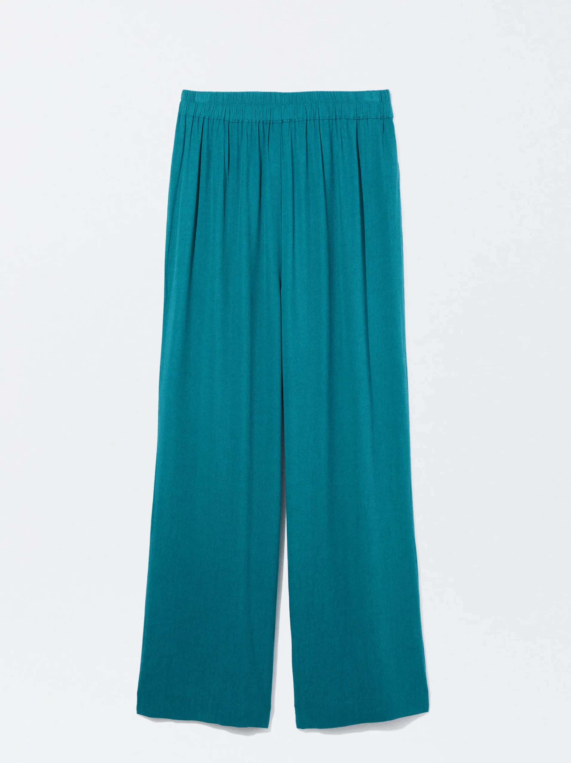 PARFOIS Pantalón Fluido Con Cintura Elástica Azul Best Sale