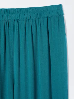 PARFOIS Pantalón Fluido Con Cintura Elástica Azul Best Sale