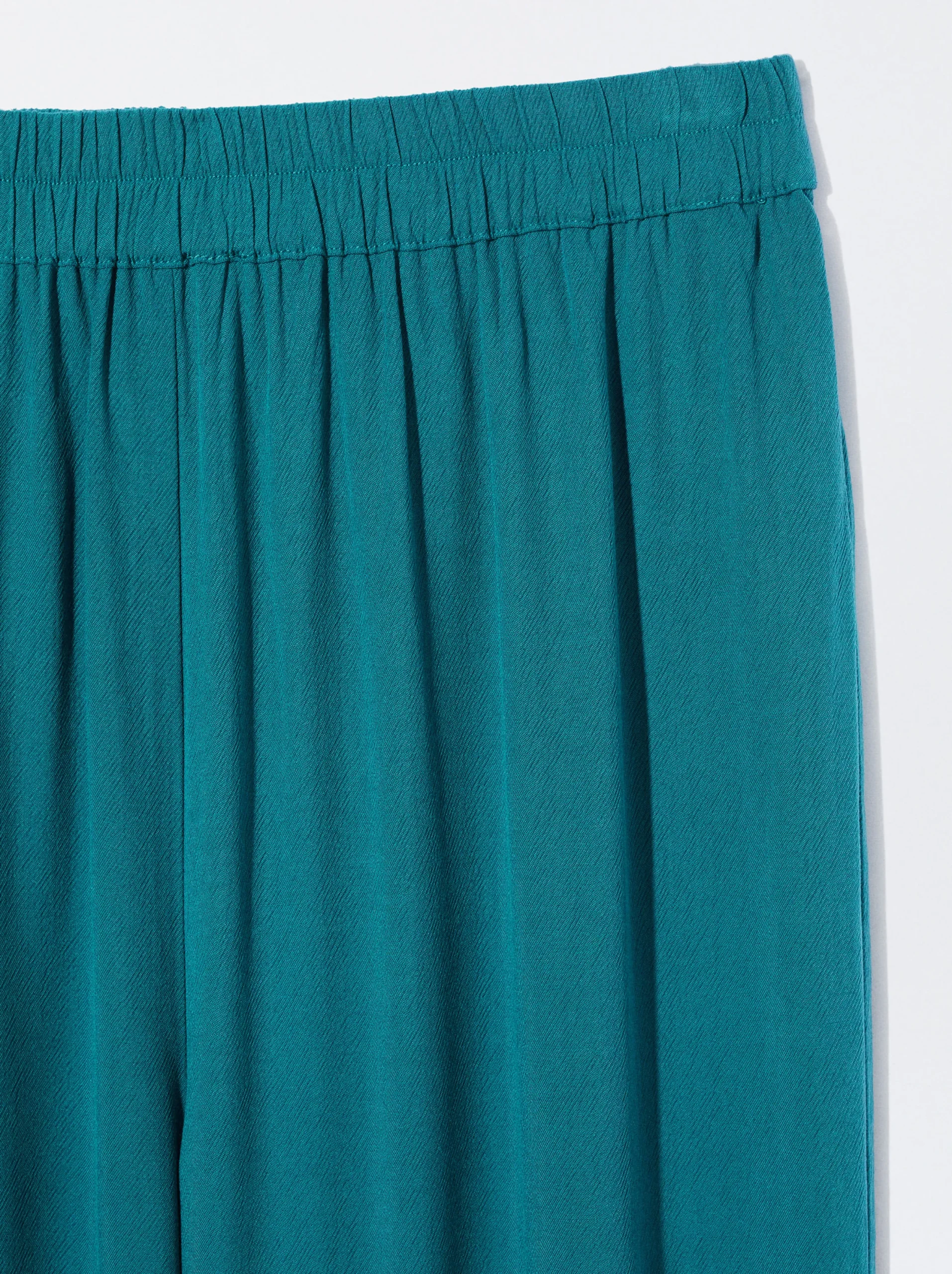 PARFOIS Pantalón Fluido Con Cintura Elástica Azul Best Sale