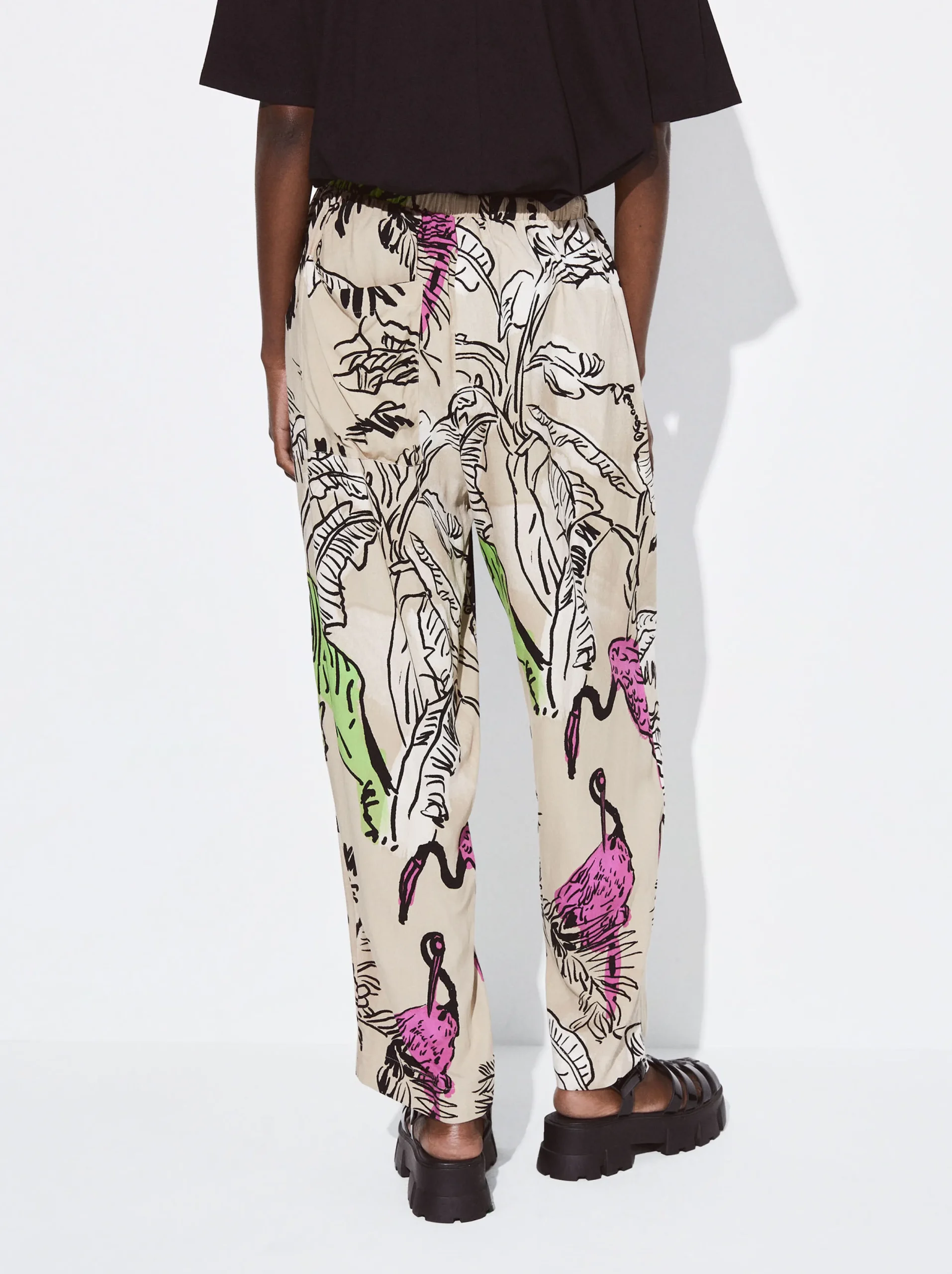 PARFOIS Pantalón Fluido Estampado Multicor Best Sale