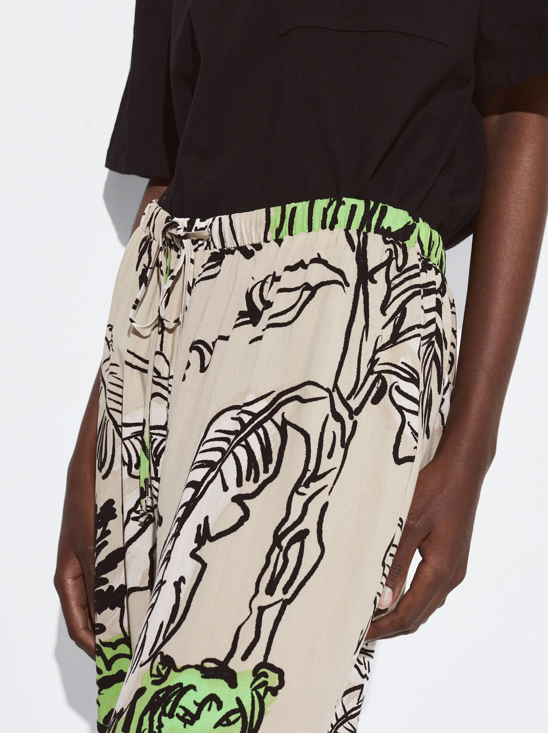 PARFOIS Pantalón Fluido Estampado Multicor Best Sale