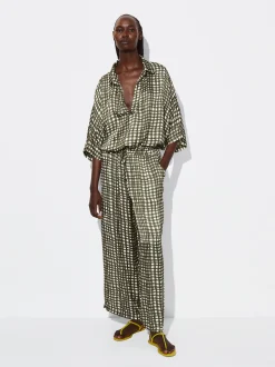 PARFOIS Pantalón Fluido Estampado Caqui Store