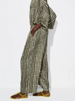 PARFOIS Pantalón Fluido Estampado Caqui Store