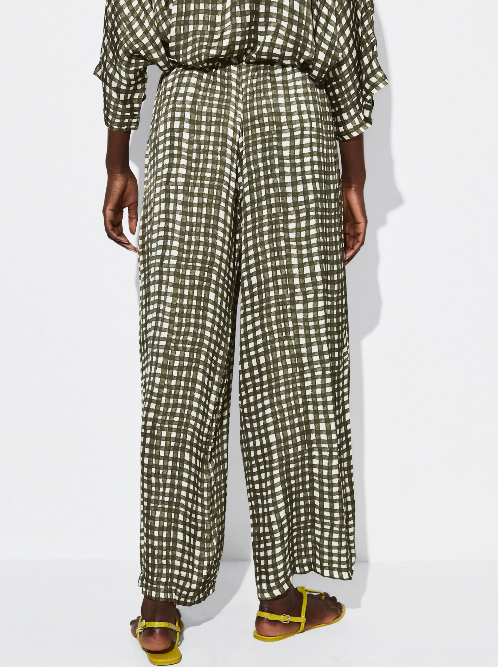 PARFOIS Pantalón Fluido Estampado Caqui Store