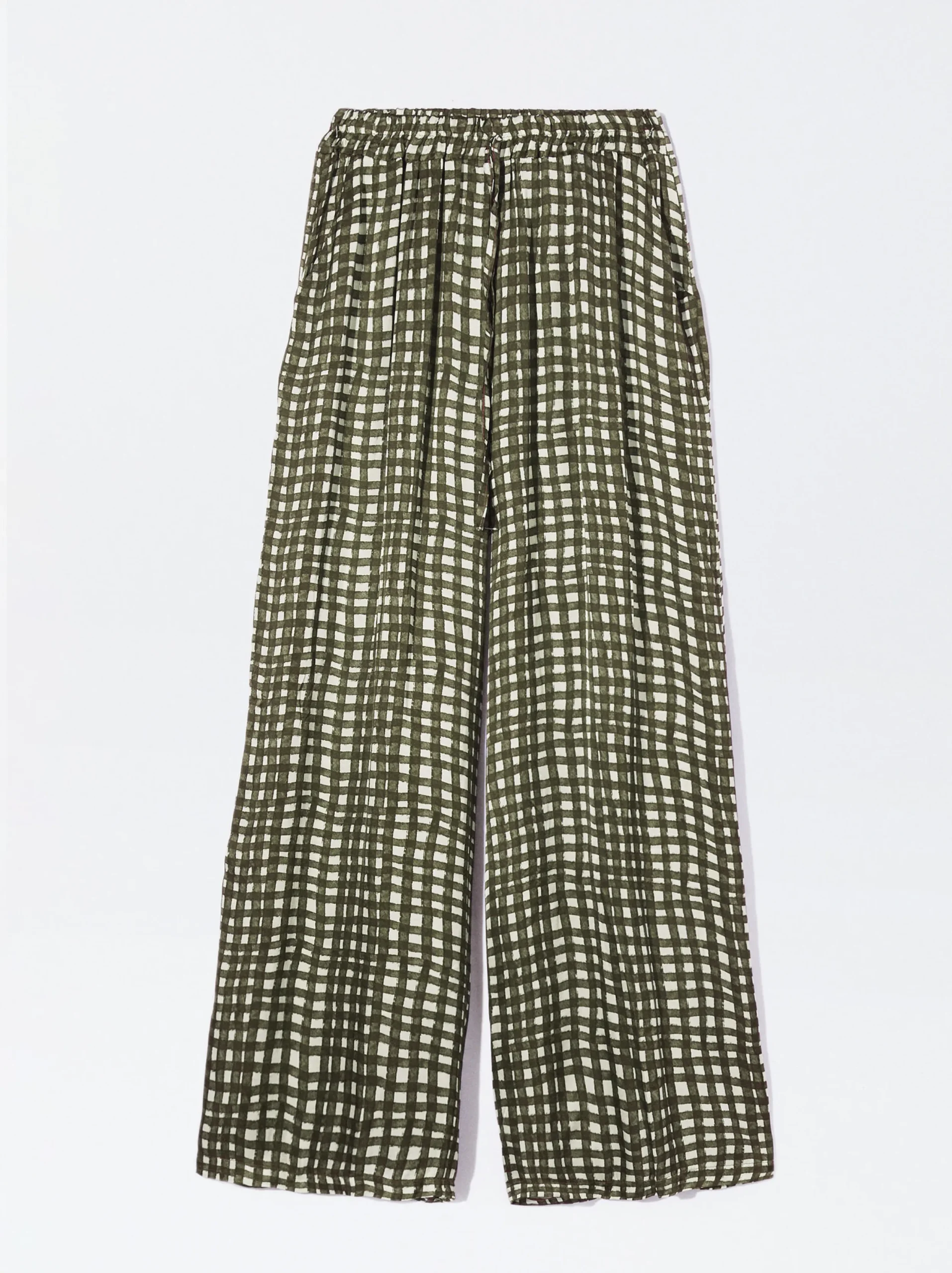 PARFOIS Pantalón Fluido Estampado Caqui Store