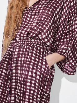 PARFOIS Pantal&oacute;n Fluido Estampado Burdeos Cheap