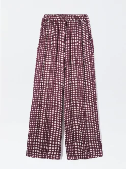 PARFOIS Pantal&oacute;n Fluido Estampado Burdeos Cheap