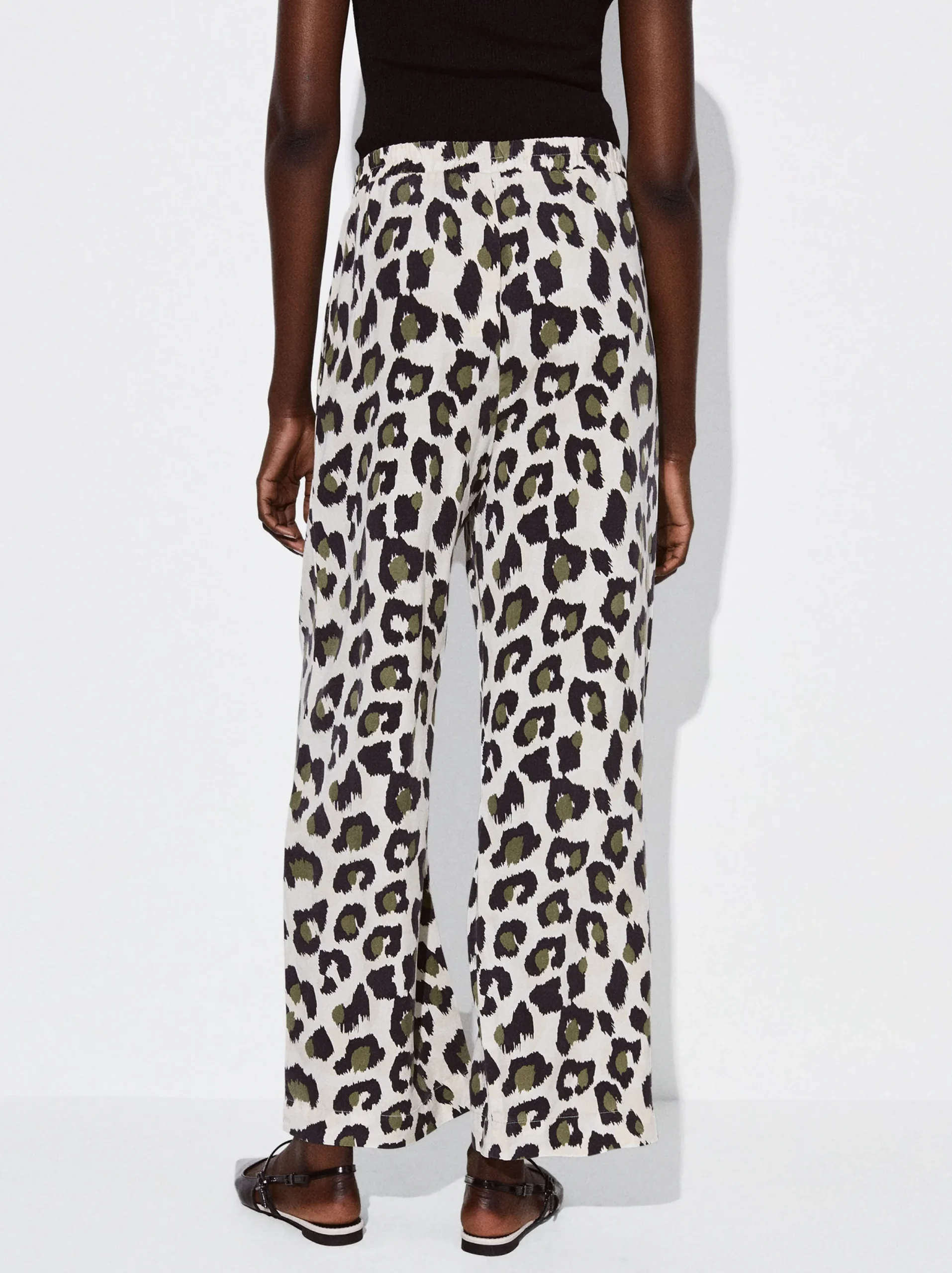 PARFOIS Pantalón Lyocell Animal Print Multicor New