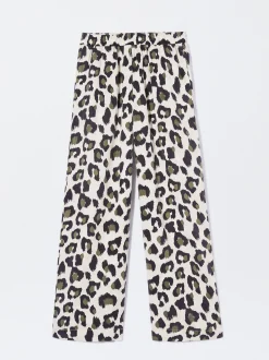 PARFOIS Pantalón Lyocell Animal Print Multicor New