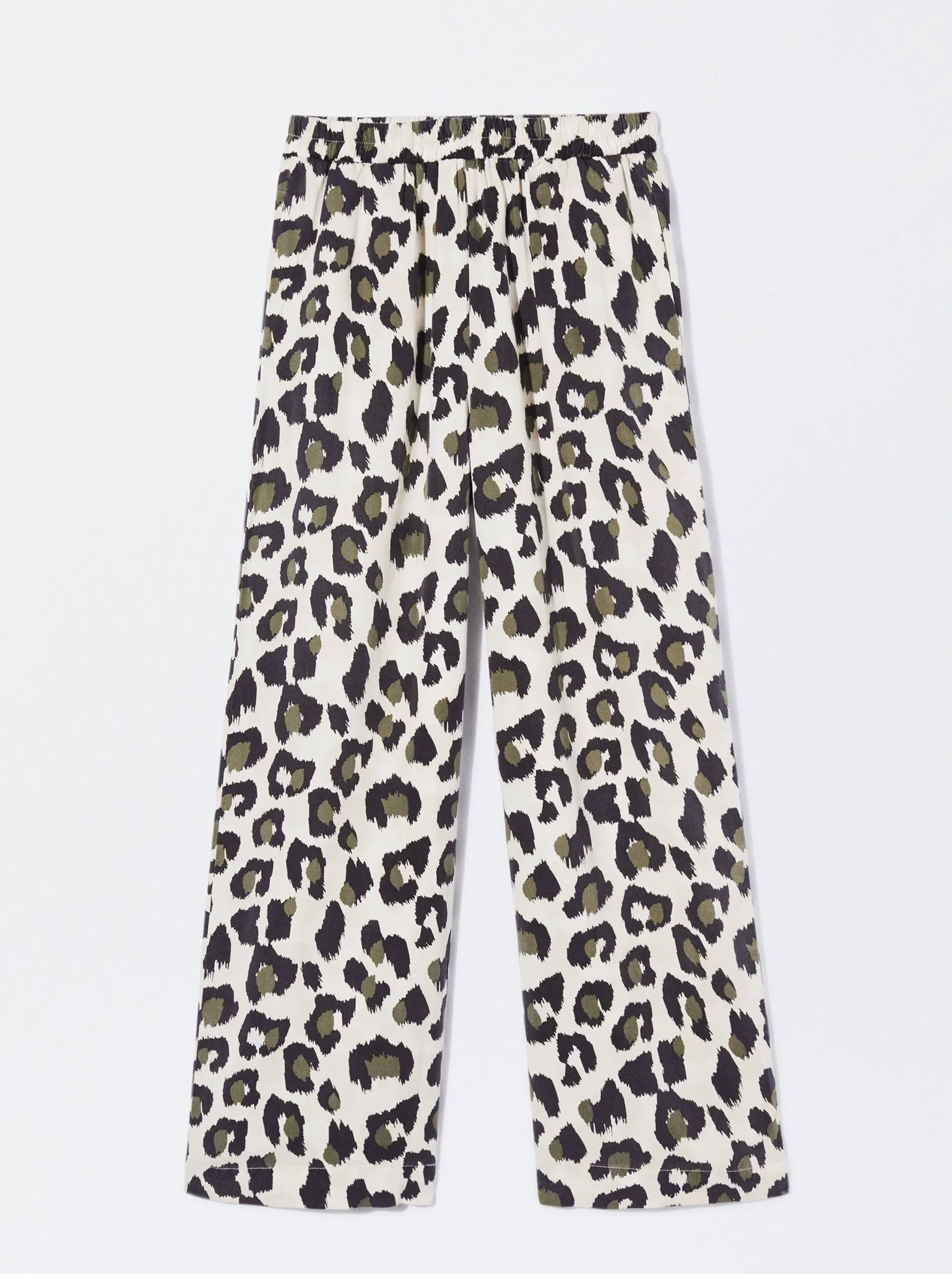 PARFOIS Pantalón Lyocell Animal Print Multicor New