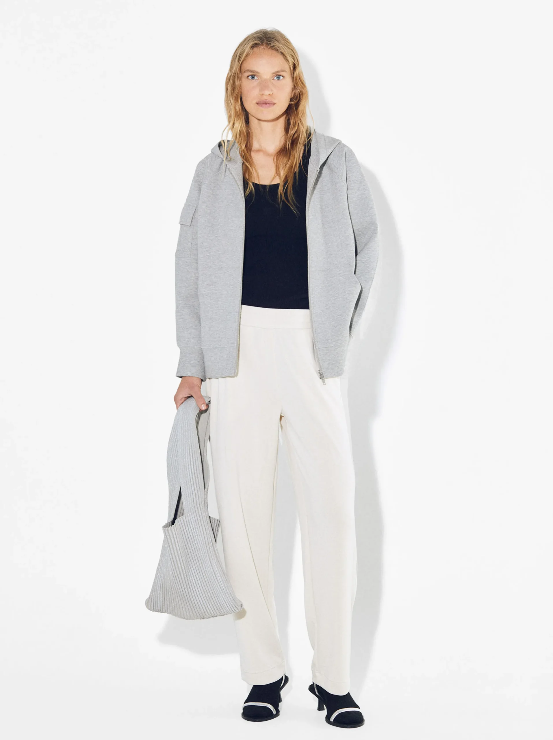 PARFOIS Pantalón Modal Cintura Elástica Blanco Best Sale