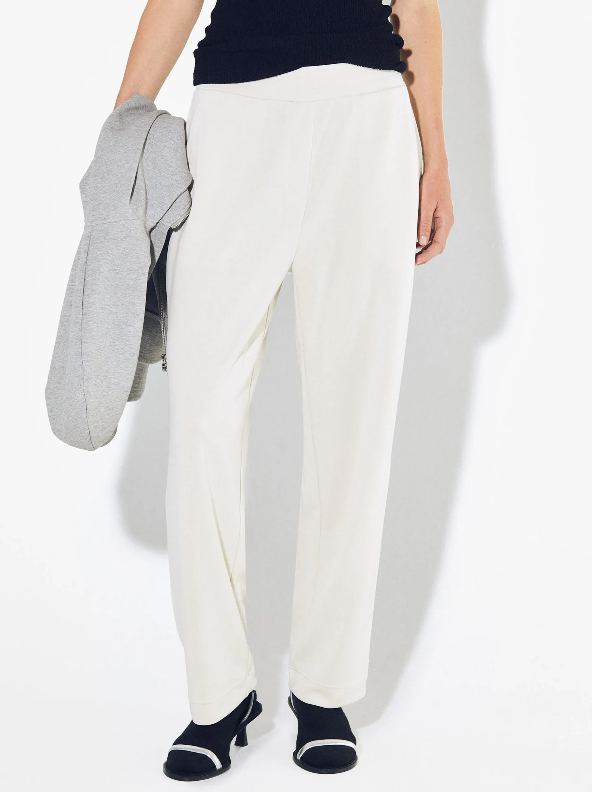 PARFOIS Pantalón Modal Cintura Elástica Blanco Best Sale