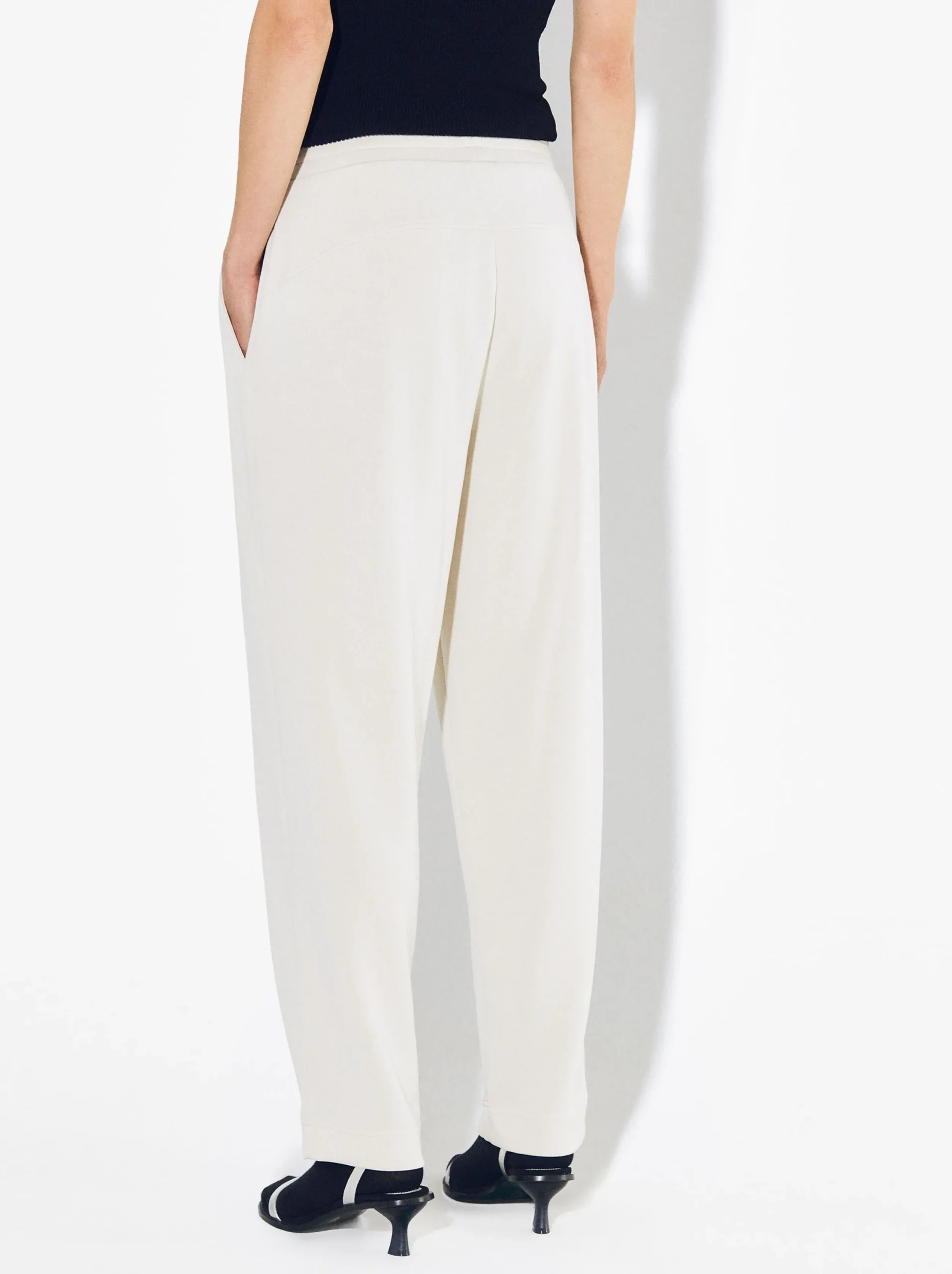 PARFOIS Pantalón Modal Cintura Elástica Blanco Best Sale