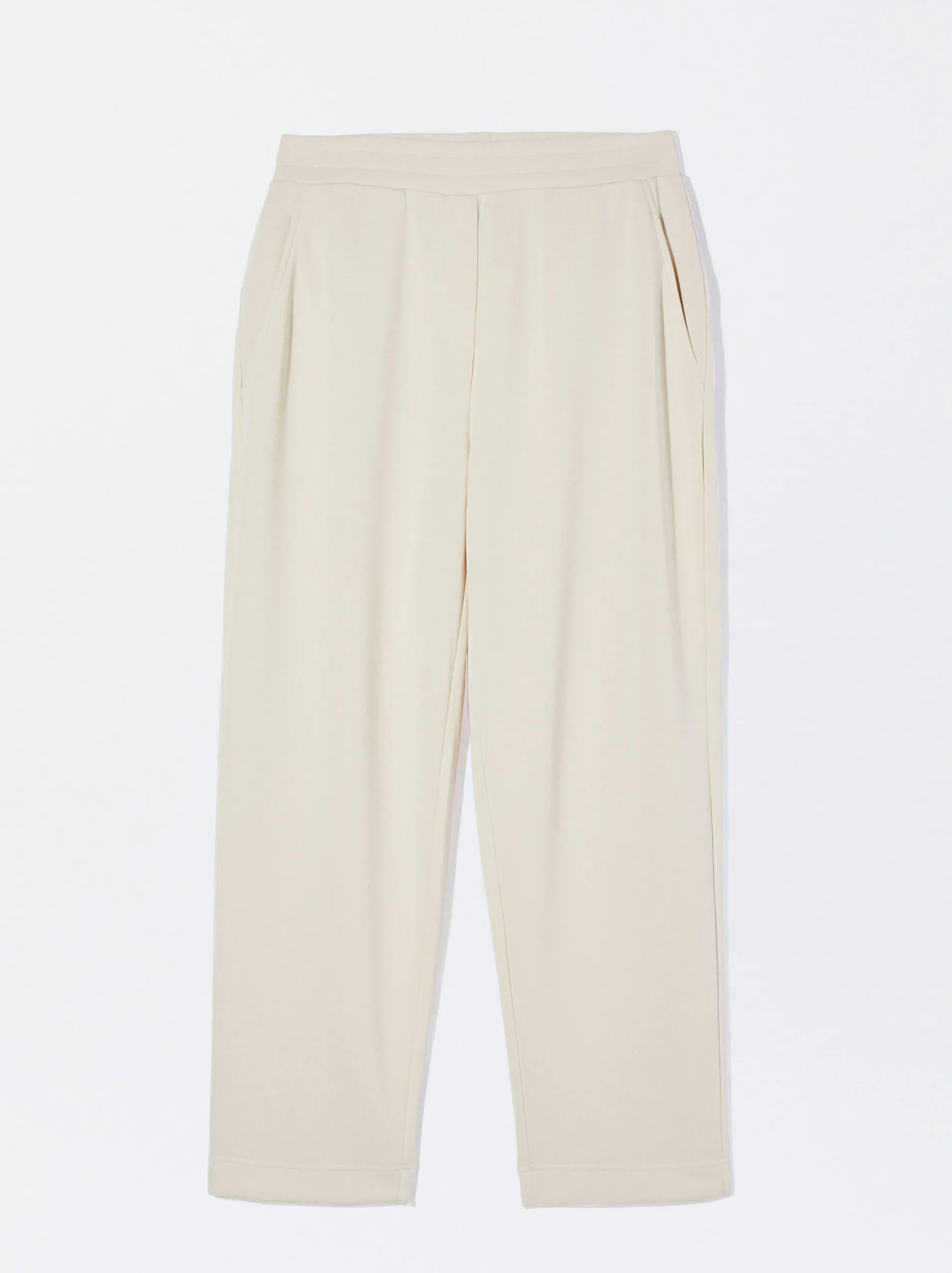 PARFOIS Pantalón Modal Cintura Elástica Blanco Best Sale