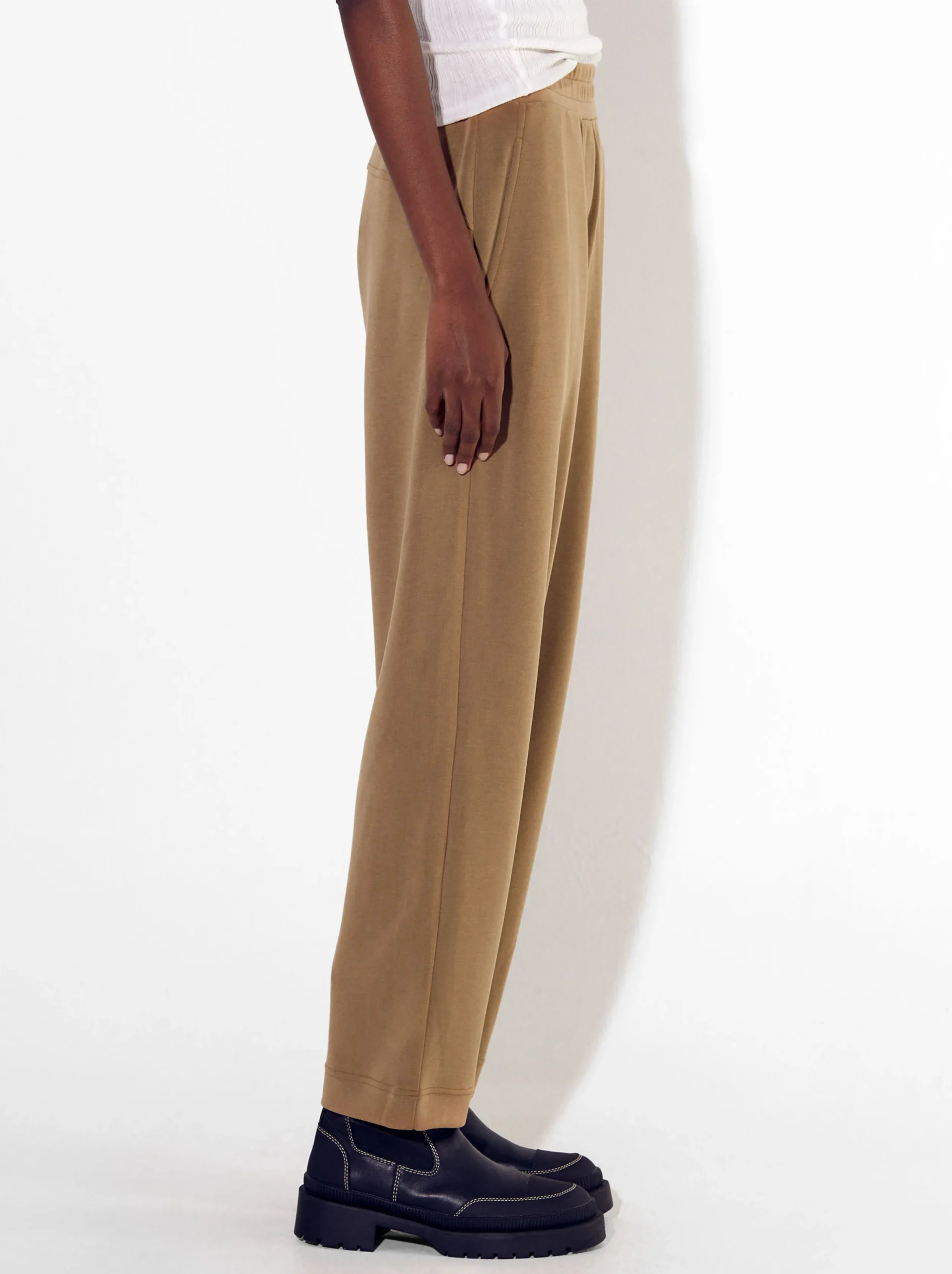 PARFOIS Pantalón Modal Cintura Elástica Camel Discount
