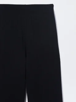 PARFOIS Pantalón Recto Cintura Elástica Negro Shop