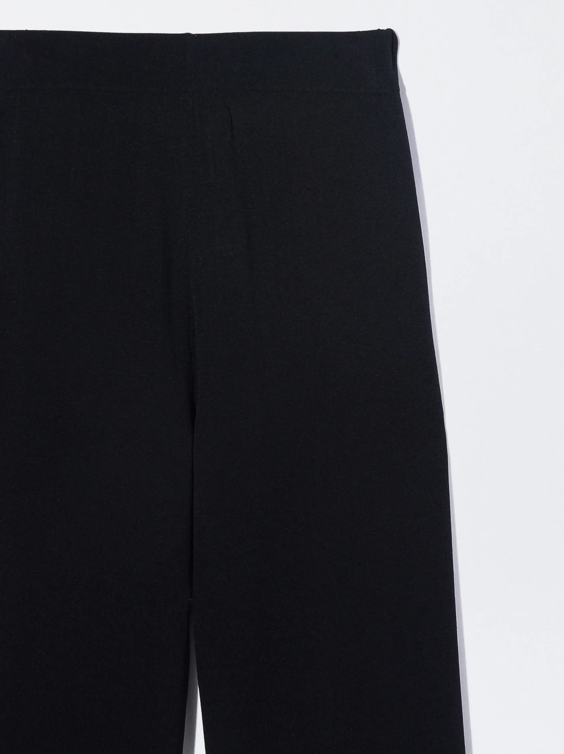 PARFOIS Pantalón Recto Cintura Elástica Negro Shop