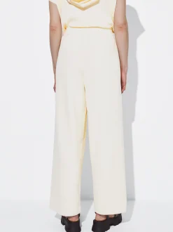 PARFOIS Pantal&oacute;n Recto Cintura El&aacute;stica Crudo Discount