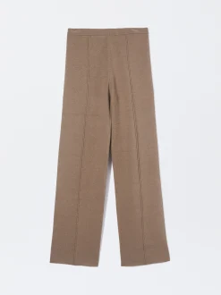 PARFOIS Pantalón Recto De Punto Camel Best