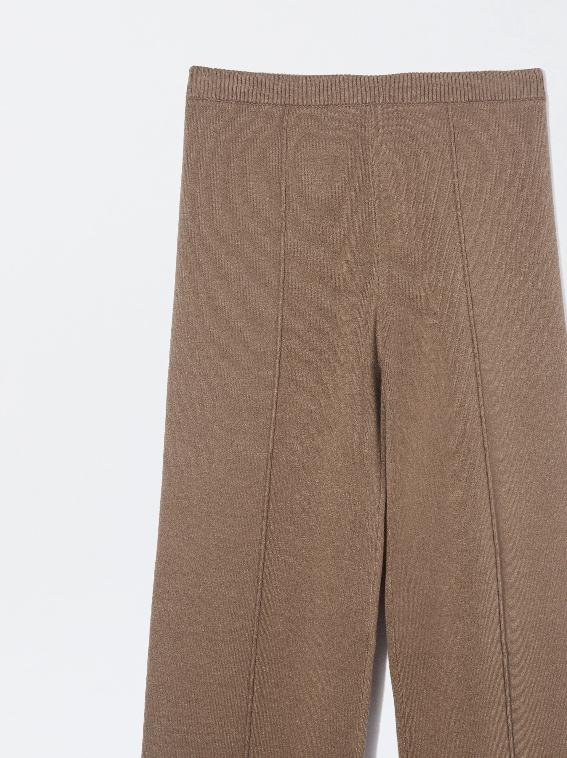 PARFOIS Pantalón Recto De Punto Camel Best