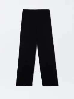 PARFOIS Pantalón Recto De Punto Negro Store