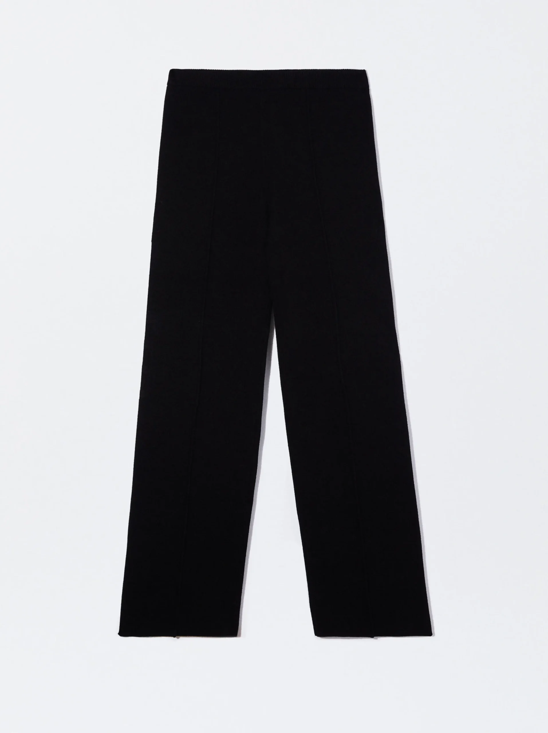 PARFOIS Pantalón Recto De Punto Negro Store