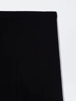 PARFOIS Pantalón Recto De Punto Negro Store