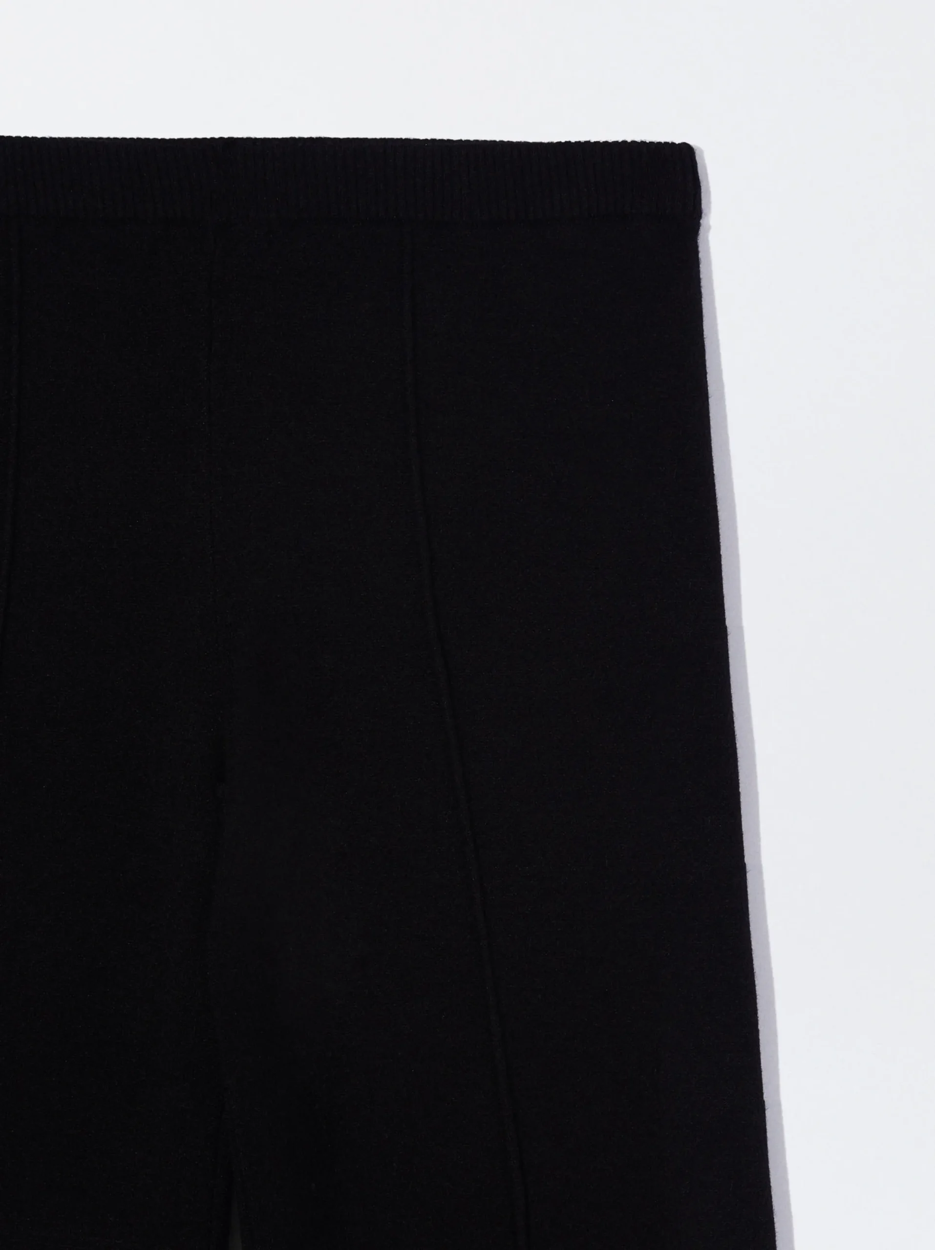 PARFOIS Pantalón Recto De Punto Negro Store